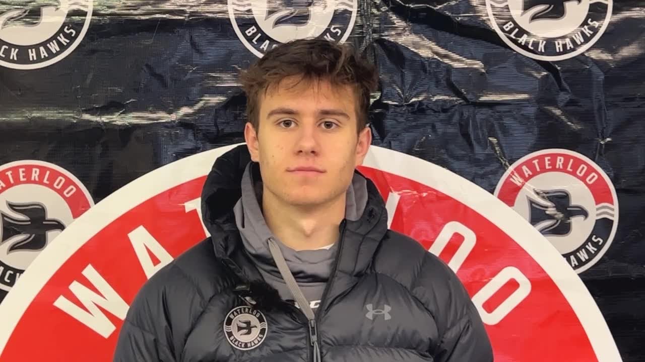 Waterloo Black Hawks goaltender Calvin Vachon discusses his hockey