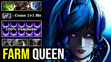 ULTRA FARMING QUEEN Even Morph Can't Stand 1v1 Super Carry LUNA 100% Unkillable 8K MMR DotA 2