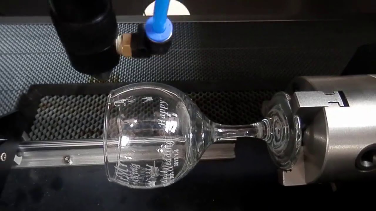 Laser engraving machine for glass cup engraving YouTube