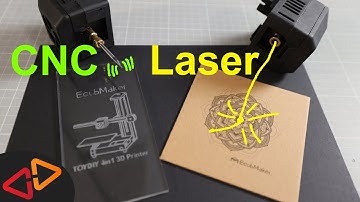 EcubMaker TOYDIY 4 in 1 3D Printer - CNC and Laser engraving tests