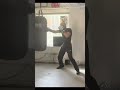 How KingT at 62 hits a heavy bag to stay fit #boxingfitness #boxingworkout #heavybag