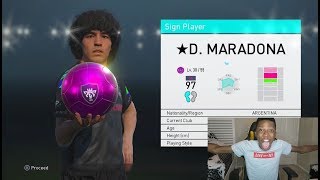 OMG ICON MARADONA IN A PACK!! PES 2018 PACK OPENING