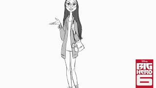 BIG HERO 6| How to Draw Honey Lemon from Big Hero 6 |  Disney UK