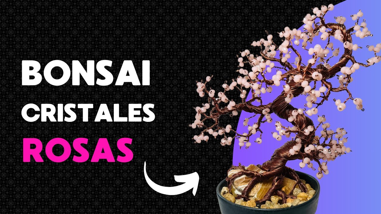 COMO HACER UN ARBOL DE ALAMBRE con cristales ROSAS, TUTORIAL