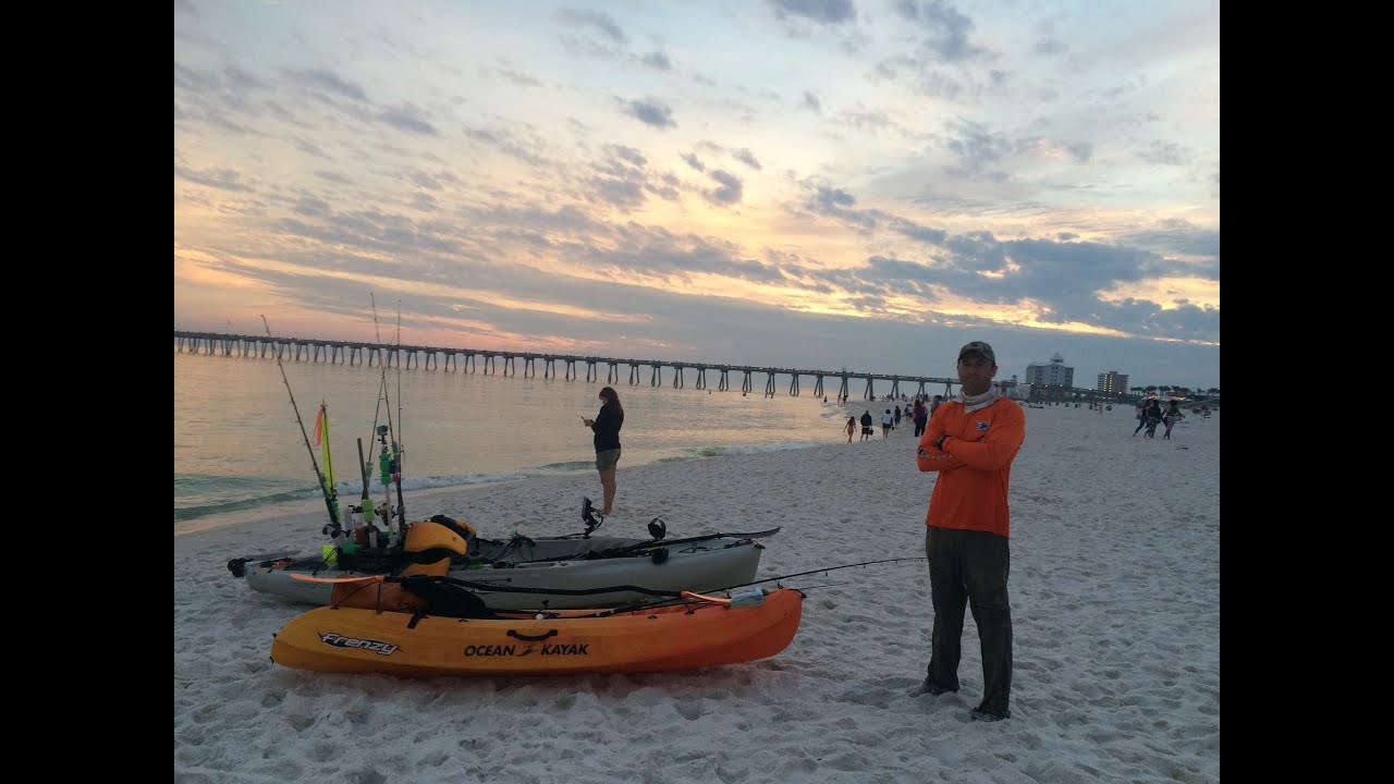 Kayak Fishing Offshore Dolphin Frenzy and Big King Mackerel, Pensacola, Florida YouTube
