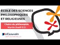 Chaire du philosophie par martin rueff  partie 1