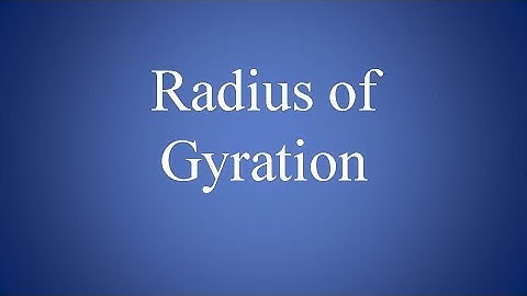 Radius of Gyration | Mechanics | By Nadish Pandey