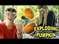 EXPLODING Pumpkin!! (MattyBRaps, Justin & Carissa)