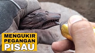 How to make a carved knife handle from rosewood