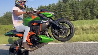 Kawasaki Z1000 Full Throttle (TRYING TO CONTROL THE BEAST)