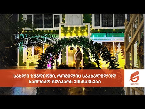 სახლი ზუგდიდში, რომელიც საახალწლოდ საშობაო ზღაპარს ემსგავსება