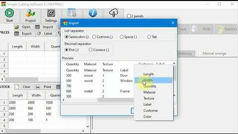 Simple Cutting Software X (2023) - import data