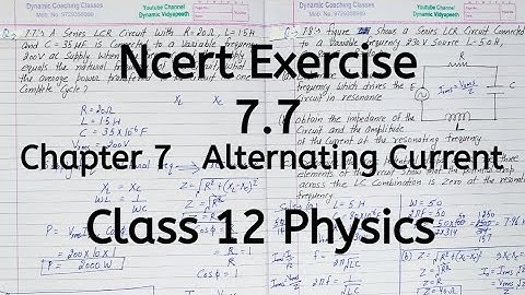 Ncert Exercise 7.7 | Chapter 7 | Alternating Current | Class 12 Physics