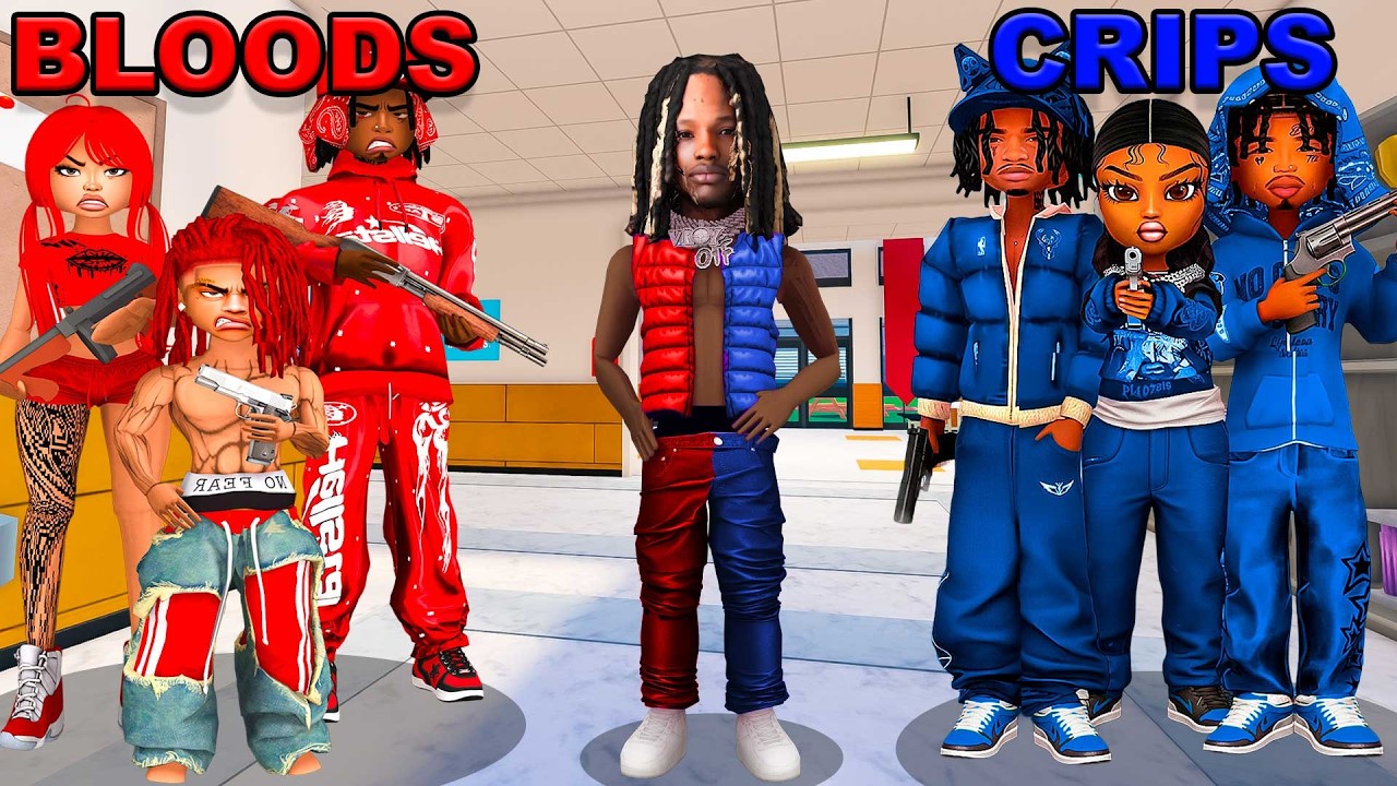 BLOODS vs CRIPS Gang In LifeTogether 🏠 RP | Roblox