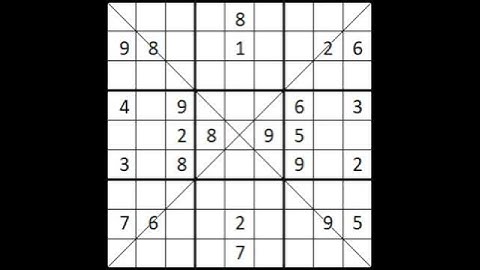 Very Hard Diagonal Sudoku