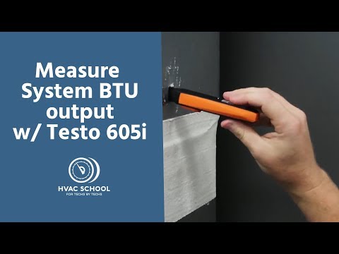 Testo605iを使用したシステムBTU出力の測定方法