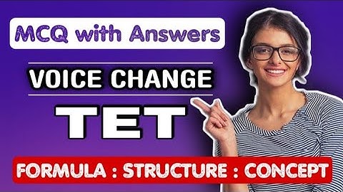 Voice Change Questions for Assam TET exam 2021 | Voice Change MCQ with Answers TET English Grammar