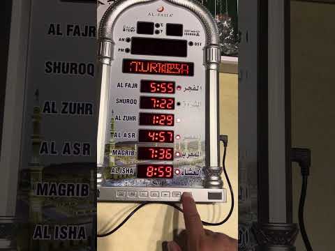 How to setup Al Fajia Azan clock HA 4008