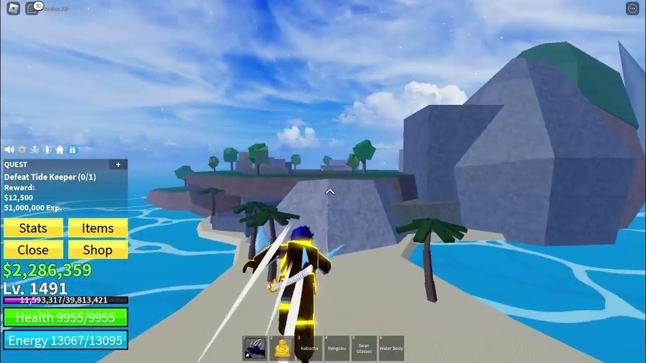 Killing Tide Keeper And his Sea Beast in Blox Fruits YouTube