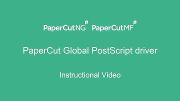 PaperCut Global Postscript Driver Instructional Video