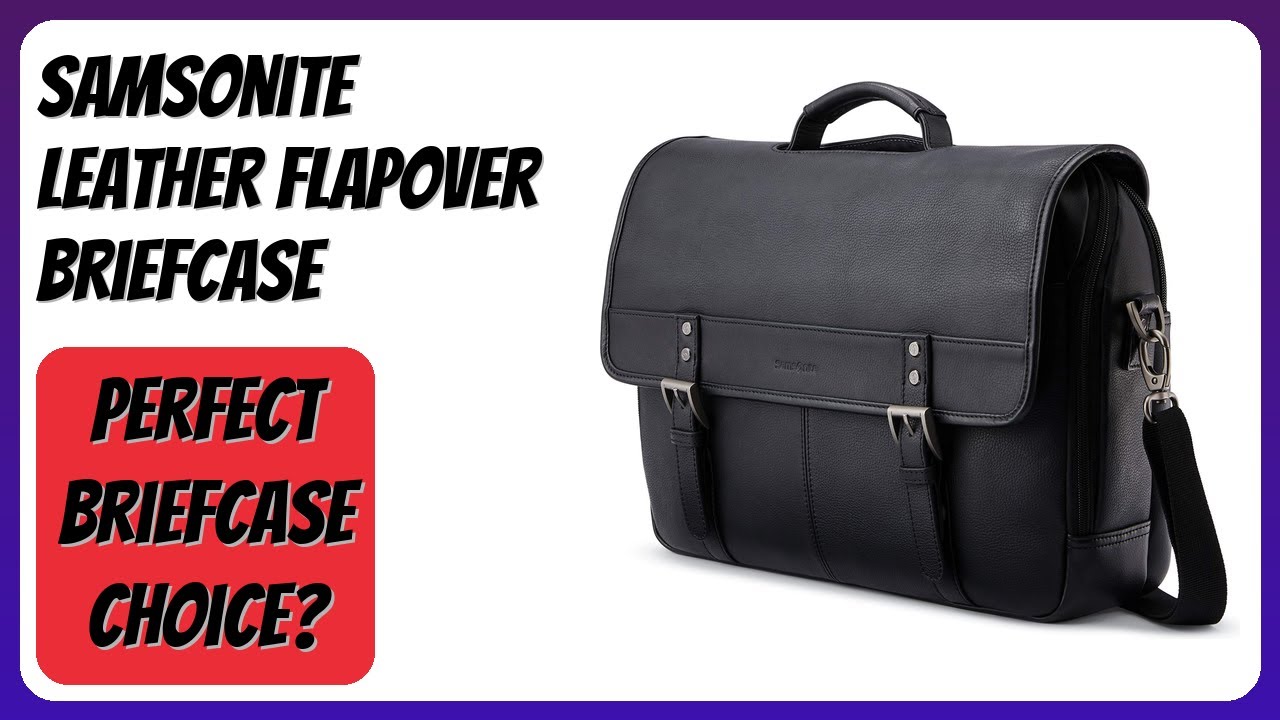 REVIEW (2026): Samsonite Leather Flapover Briefcase. Features