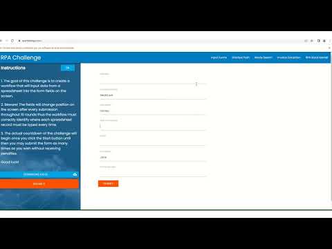 RPA Challenge with VBA Excel