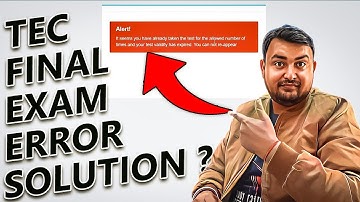Tec final exam error resolve 2025