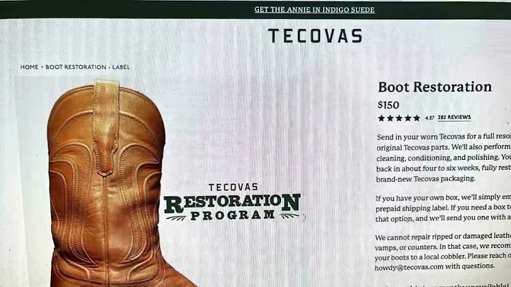 Tecovas cowboy boot resole thoughts.