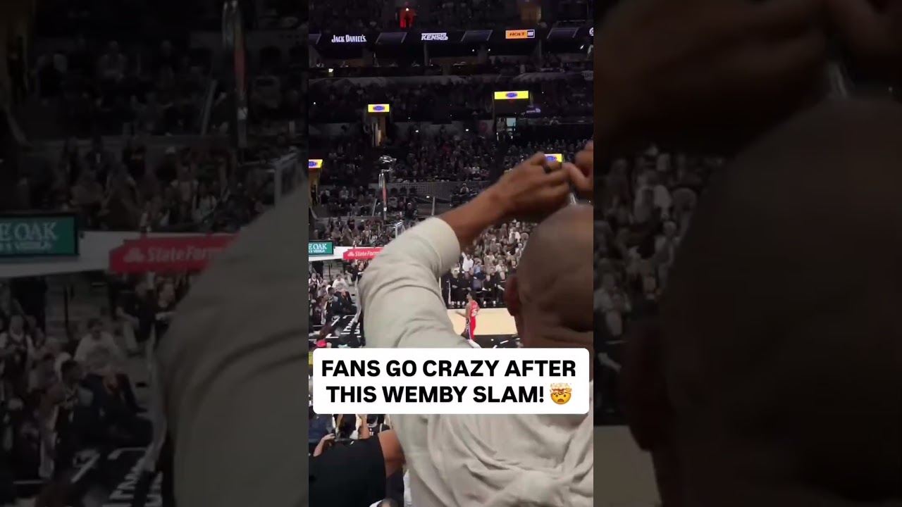 @spurs Fans Go Crazy After This Dunk From WEMBY 🔥😱 #spurs #nba #shorts by Eddie Hoeweleryt