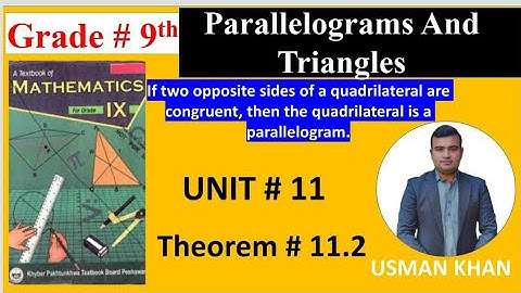 9th class maths chapter 11 theorem 11.2, parallelogram and triangle