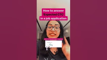 How to answer expected CTC in a job application #shorts #interview #interviewtips #career