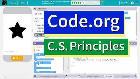 Code.org Lesson 7.5 Conditionals Practice | Tutorial and Answer | Unit 4 CS Principles
