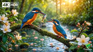 🐦 Canto de Pájaros en la Lluvia 🌿 Piano Relajante y Naturaleza 4K para Calmar la Mente y Dormir