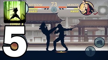 Shadow Fight 2: Gameplay Walkthrough Part-5 (iOS/Android) Shadow vs Mantis (Hermit Bodyguards)