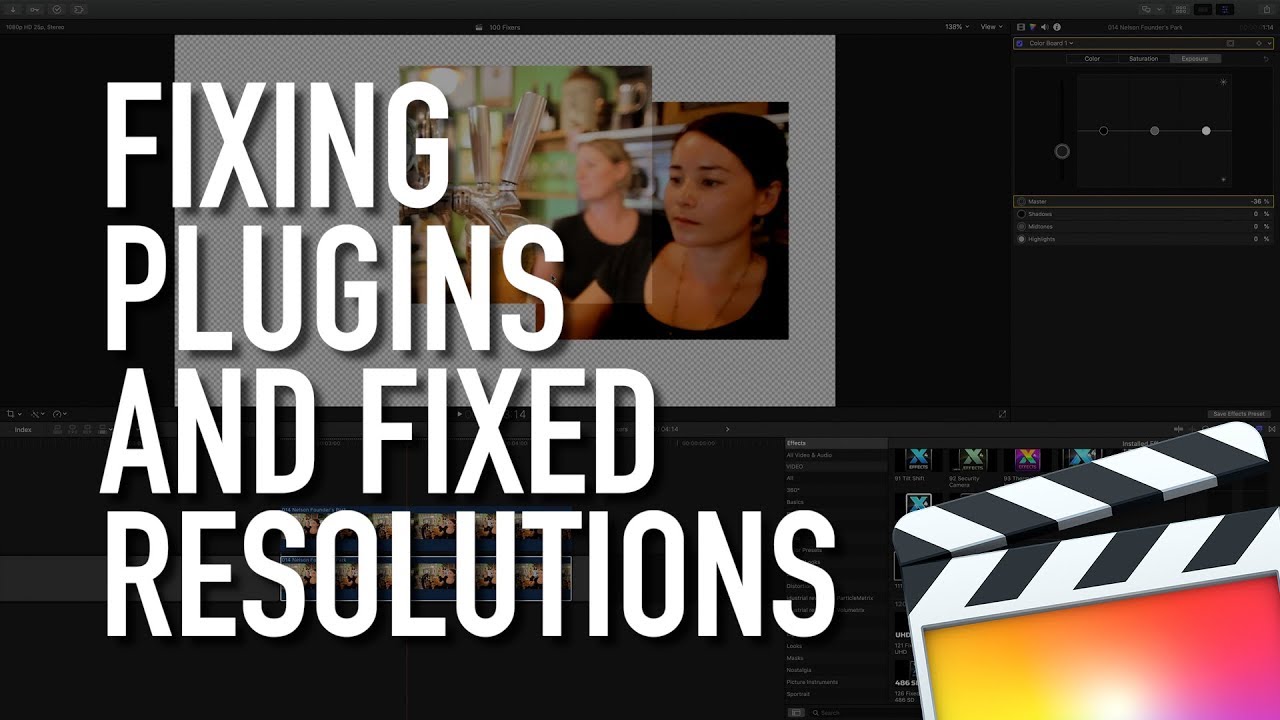 How to Use The Fixing Plugins and Apply Fixed Resolution in Final Cut ...