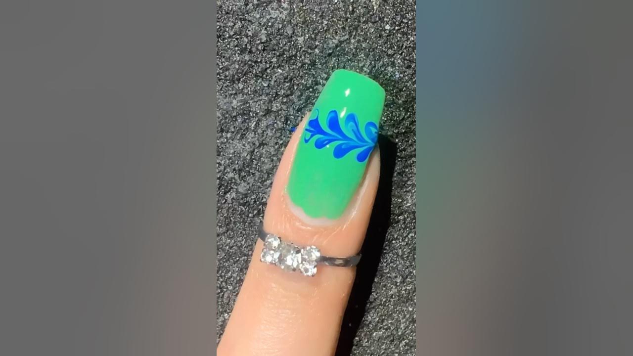 1. "Gothic Green and Blue Nail Art Design" - wide 2