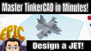 Design a Tinkercad Jet in Minutes | Check the cards for an F22 Raptor!