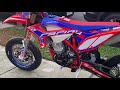 2020 Beta 430 rr Race Edition Supermoto with Warp 9 first tubeless wheels.