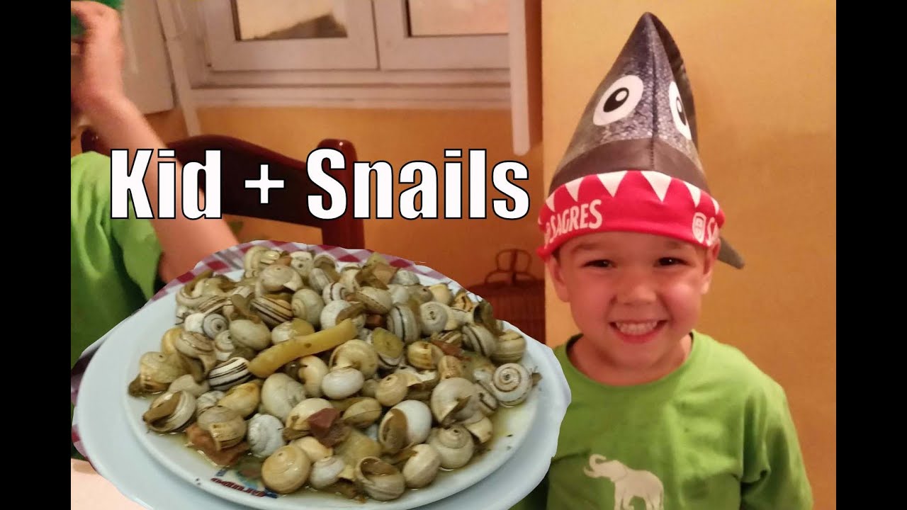 Cute Kid + Eating Snails = His Reaction is Precious