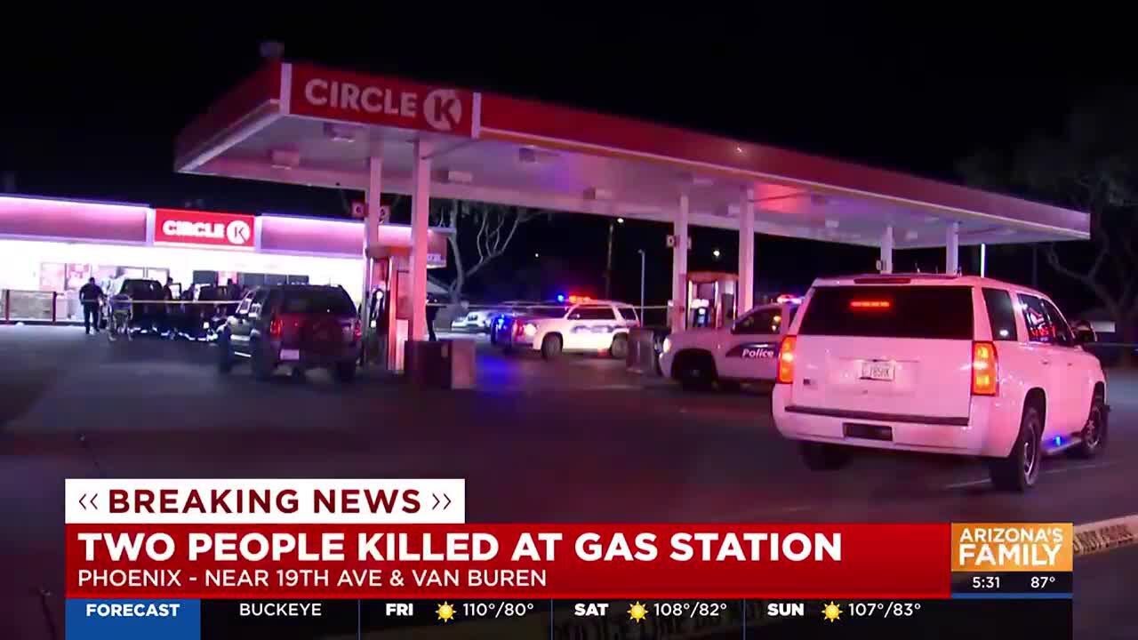 Two killed at downtown Phoenix gas station - YouTube