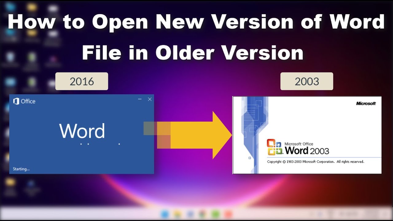 How to Open Word Files in Older Versions of Microsoft Office Word | Windows  - YouTube