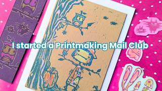How I Made My First Mail Club With Printmaking Only | Tiny Oddities - September Edition