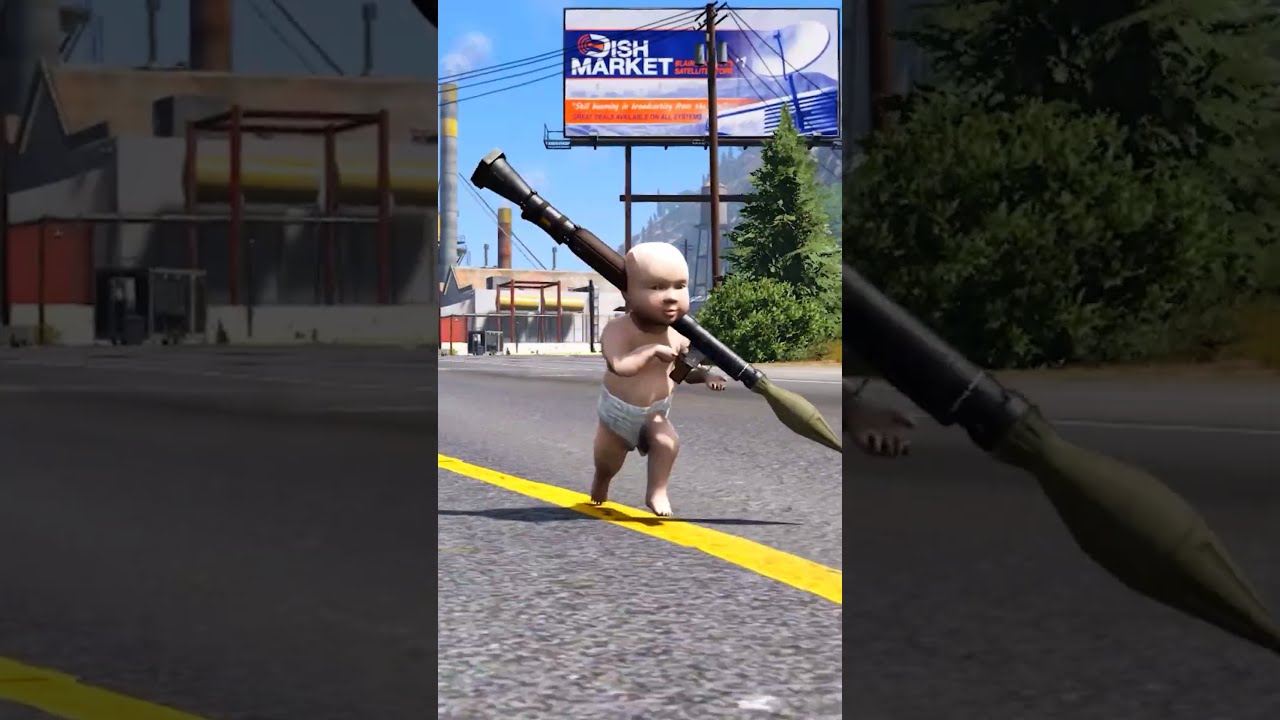 GTA V BABY LION S ASK HELP FROM MOM Shorts