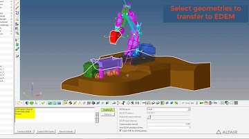 Simulation of an Excavator with Altair EDEM and Altair MotionSolve™