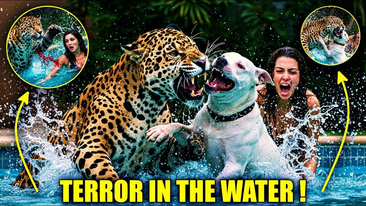 Wild Jaguar Attack in Pool?! You Won't Believe What This Dogo Argentino Did!