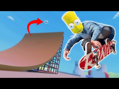 SKATING A SIMPSONS MEGA RAMP! (Skater XL)