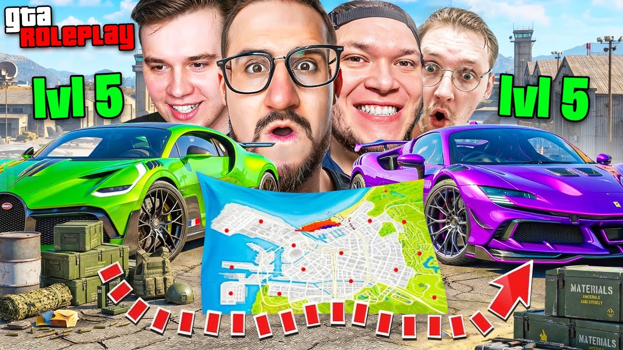 20 МАШИН СПРЯТАНЫ на ВОЕННОЙ БАЗЕ! ТОЛЬКО 5 УРОВЕНЬ МАШИН! НАЙДИ АВТО ЗА 7 МИНУТ! (GTA 5 RP) 