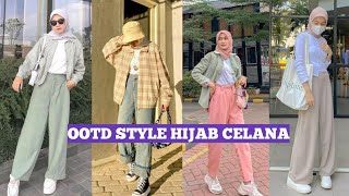 Ootd Hijab remaja menggunakan celana kekinian 2021