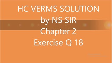 HC Verma Solution Chapter 2 Q18