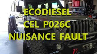 Jeep JLU Ecodiesel CEL P026C Info
